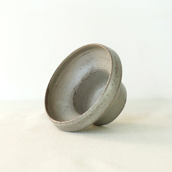 (small) Hand-Thrown Angular Footed Bowl – Industrial Minimalist Stoneware
