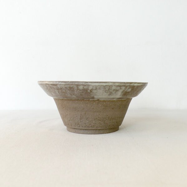 (Large) Hand-Thrown Stoneware Ramen Bowl — Two-Tone Earth & Ash
