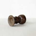 dark brown antique candle holder ceramic handmade