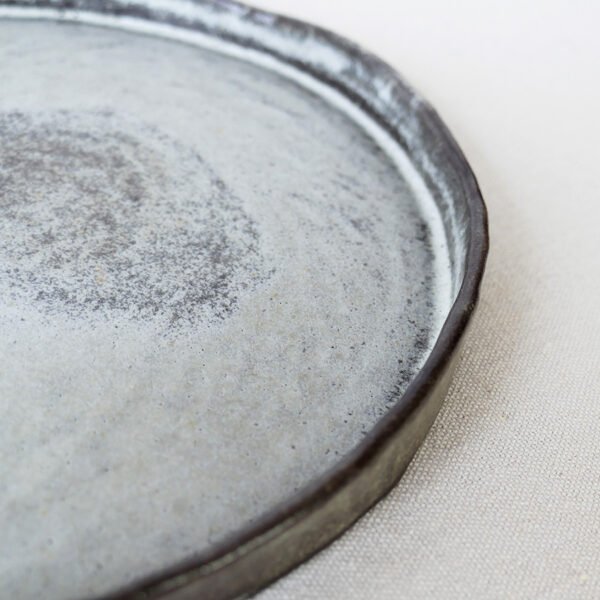 handmade organic edge ceramic plate berlin stoneware