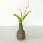 minimalist grey bud vase handmade pottery berlin