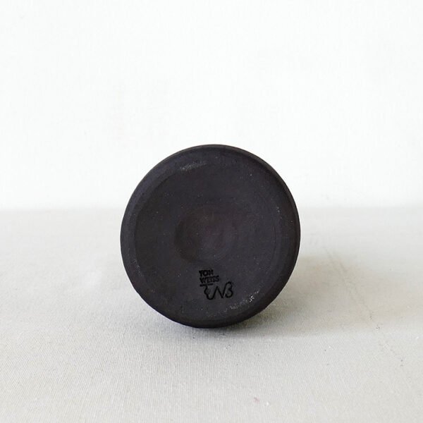minimalist single stem bud black vase stoneware handmade berlin