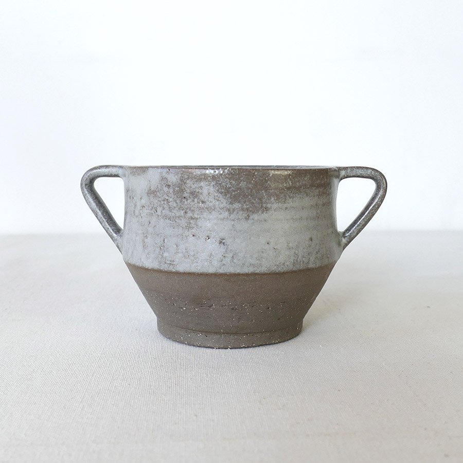 two handle stoneware soup bowl cereal bowl industrial minimalist berlin