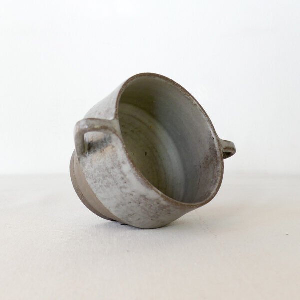 Hand-Thrown Two-Handle Vessel – Industrial Rustic Stoneware