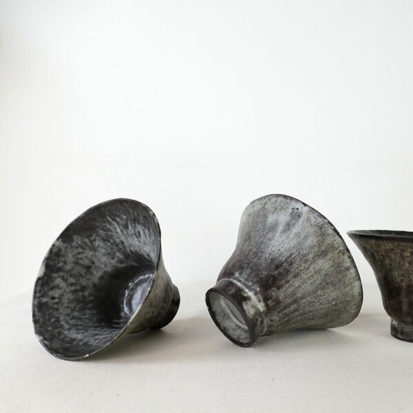 Hand-Built High-Footed Wabi-Sabi Ritual Bowl