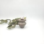 Handcrafted grey stoneware matcha whisk holder