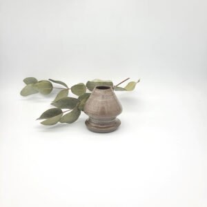 Handcrafted grey stoneware matcha whisk holder