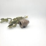 Handcrafted grey stoneware matcha whisk holder
